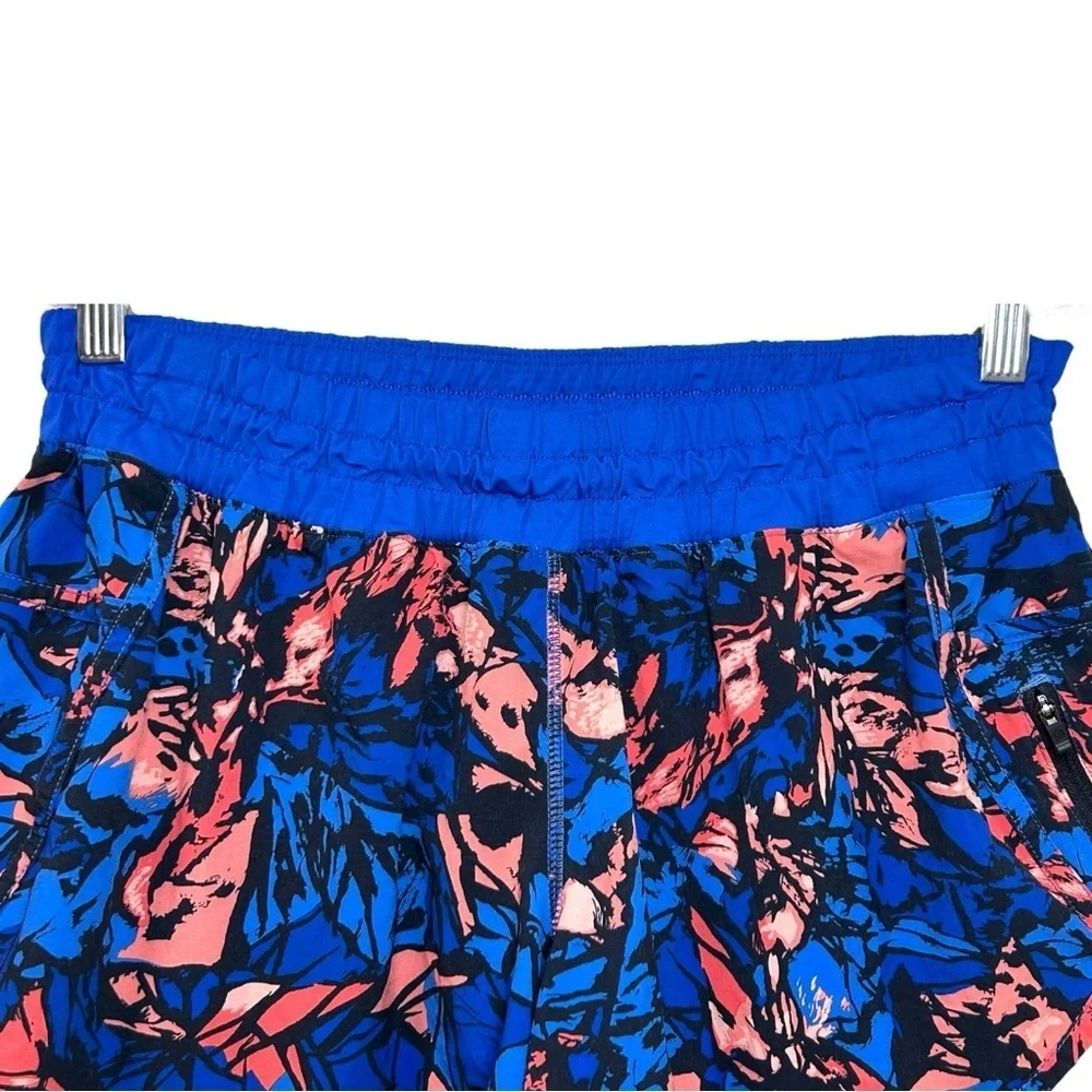 Lululemon Women’s ‘Tracker Short IV’ Paint Storm Print, Harbor Blue, Black SZ 12 - Picture 5 of 13